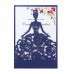 Modern Invitation Cards Beautiful Girl Laser Cut Iridescent Paper 